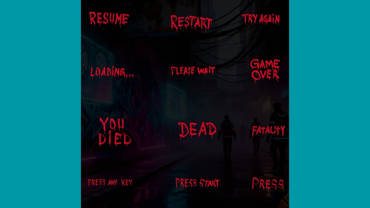 Media 1 for listing Horror GUI/UI set -02