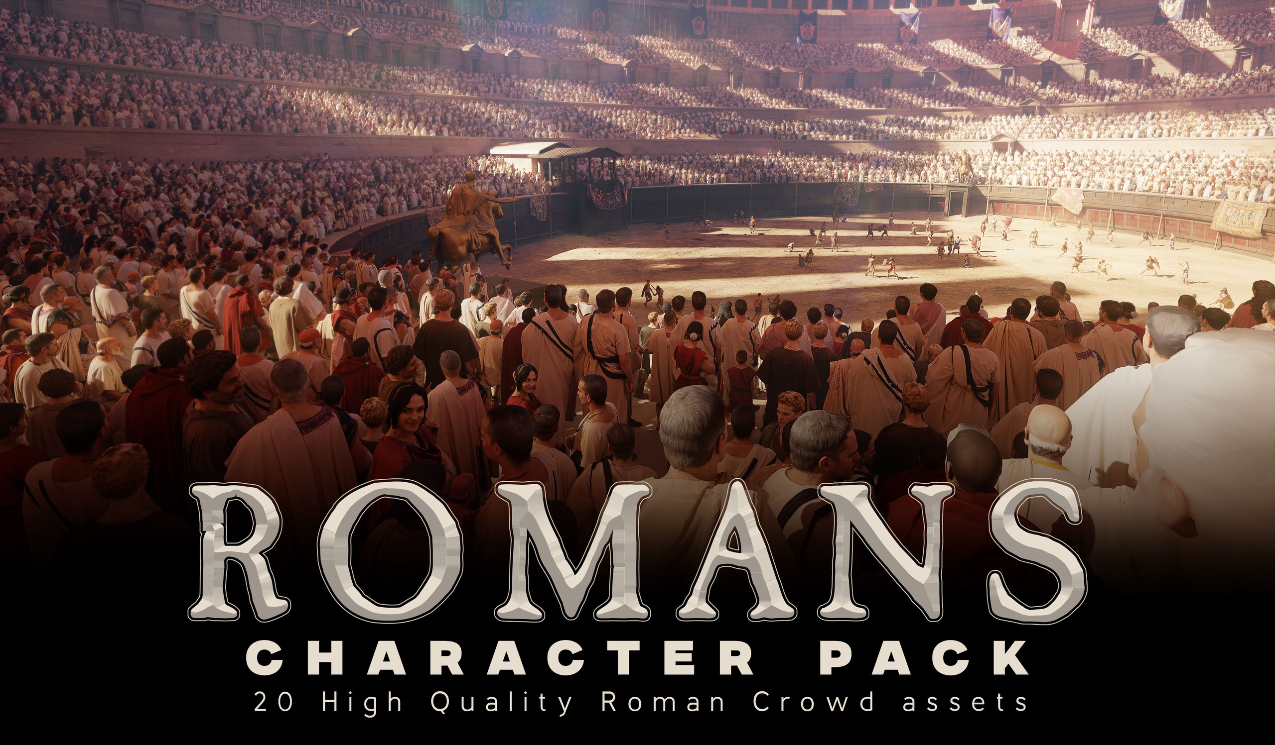 Media 1 for listing Roman Citizen Crowd – Historic Modular Character Asset Pack