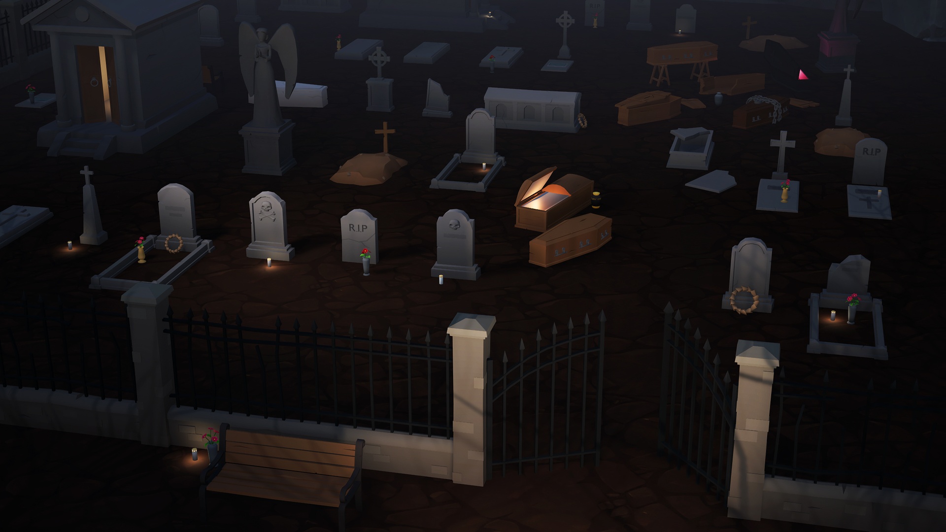 Media 1 for listing Low Poly Graveyard & Crypt Pack