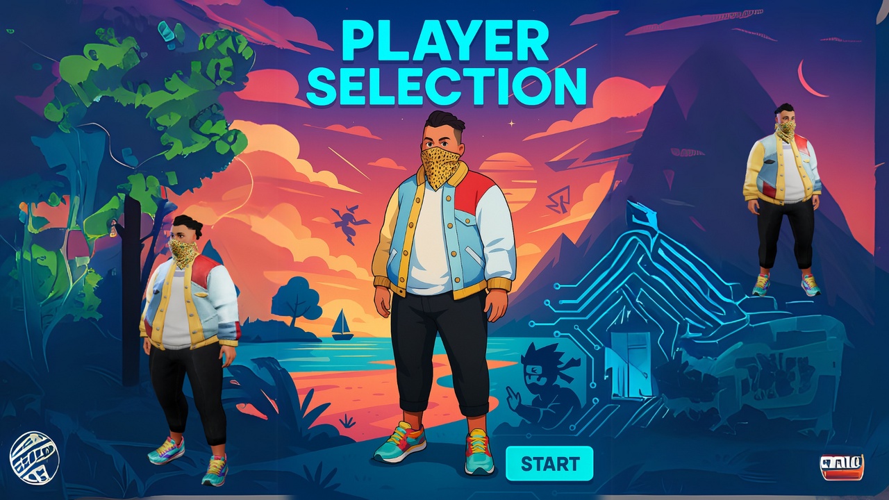 الوسائط 1 للقائمة Stylish Fat Stylized Male Character