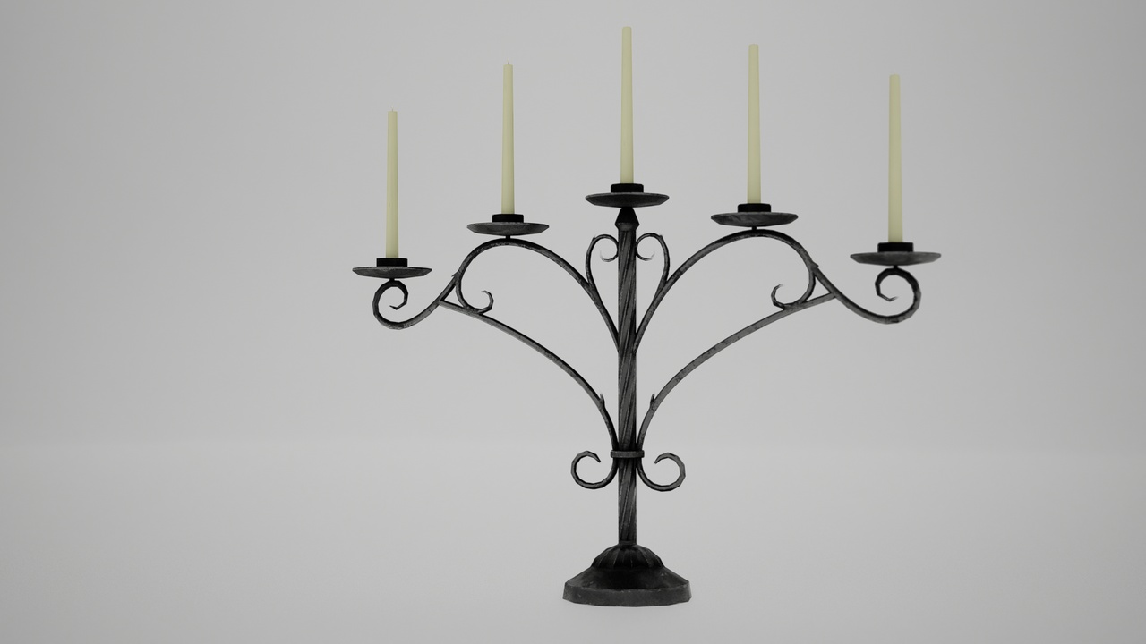 Media 1 for listing Decorative Medieval Candelabra