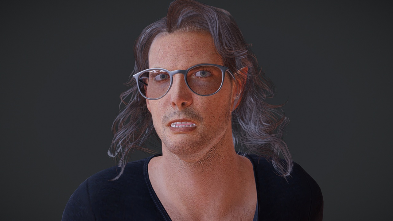 Media 1 for listing The Professor – Realistic Rigged FBX Model in Running Pose! 🔬 🎬