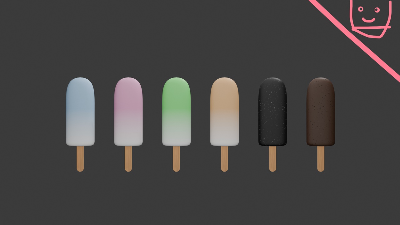 Media 1 for listing 雪糕 ice cream bar （blender+fbx）