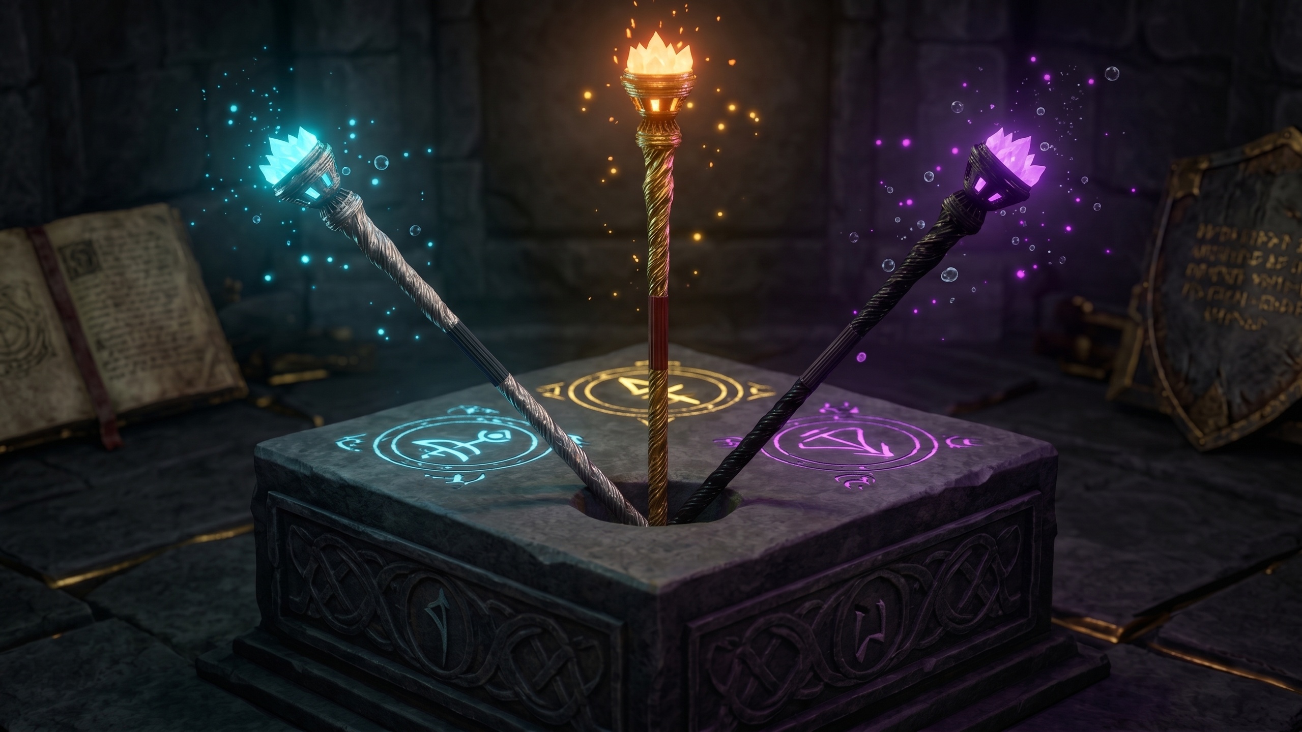 Media 1 for listing Fantasy Magic Staff Aetherion - 3 Skins PBR Game Ready