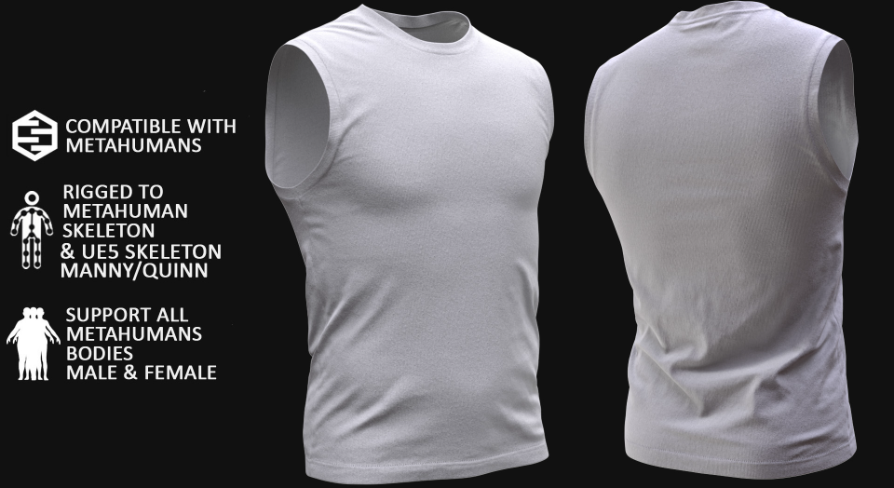 3D Singlet Model For Metahuman 38 - All MH Bodies & UE5 Skeletons ...