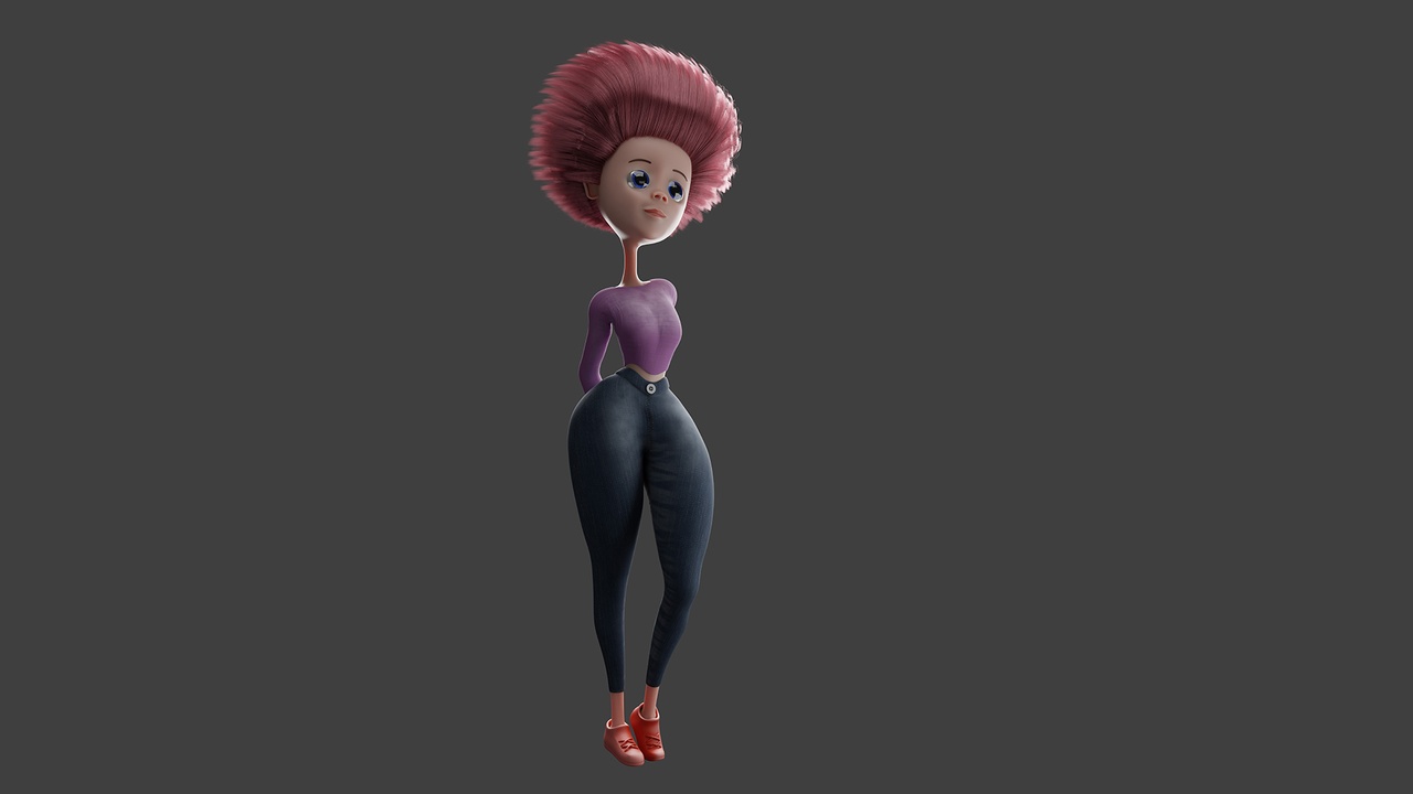 Media 1 for listing Stylized Female Cartoon Character β Fully Rigged | Animation Ready