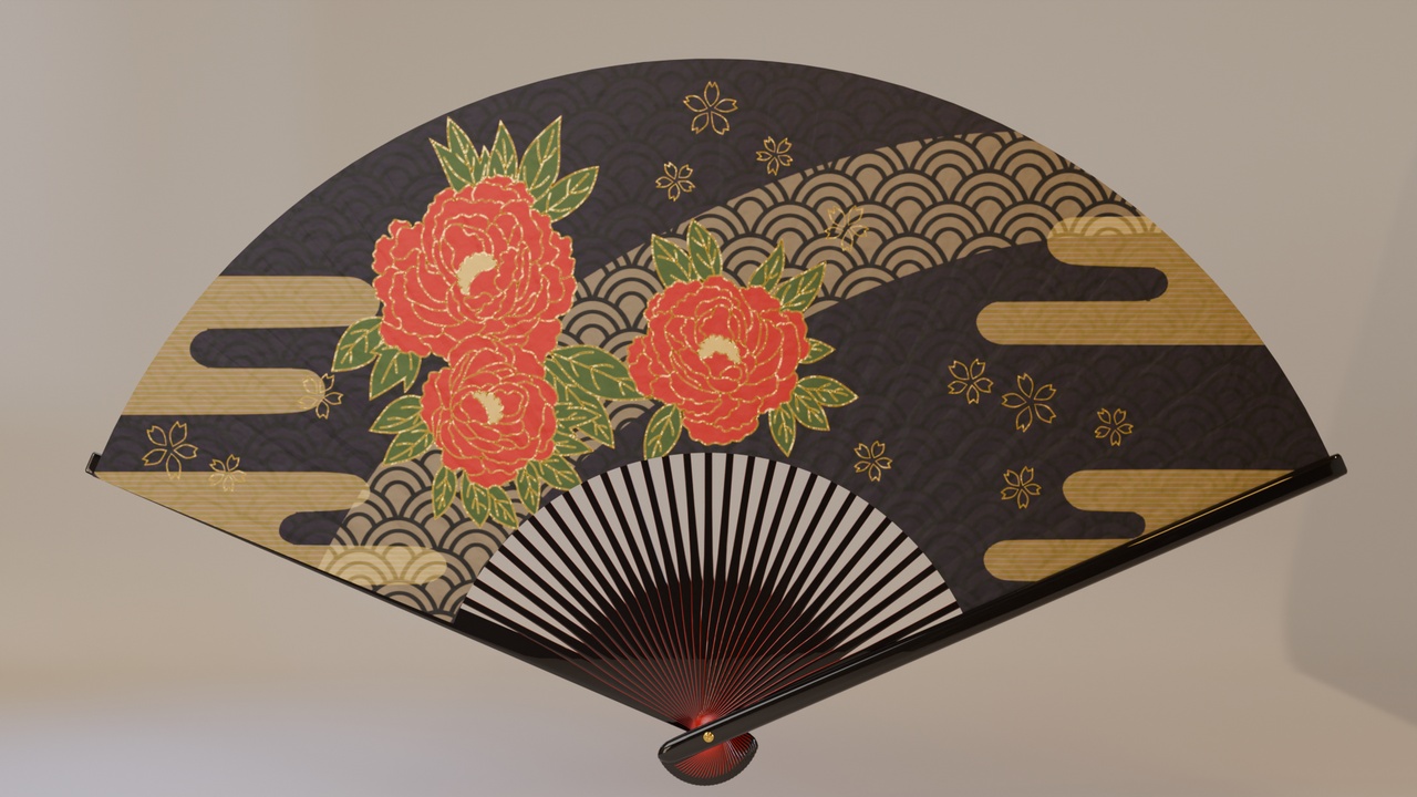 Media 1 for listing Elegant Japanese Folding Fan
