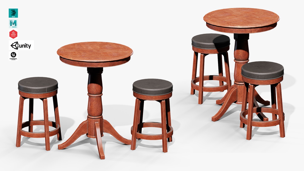 Media 1 for listing Pub Stool Table