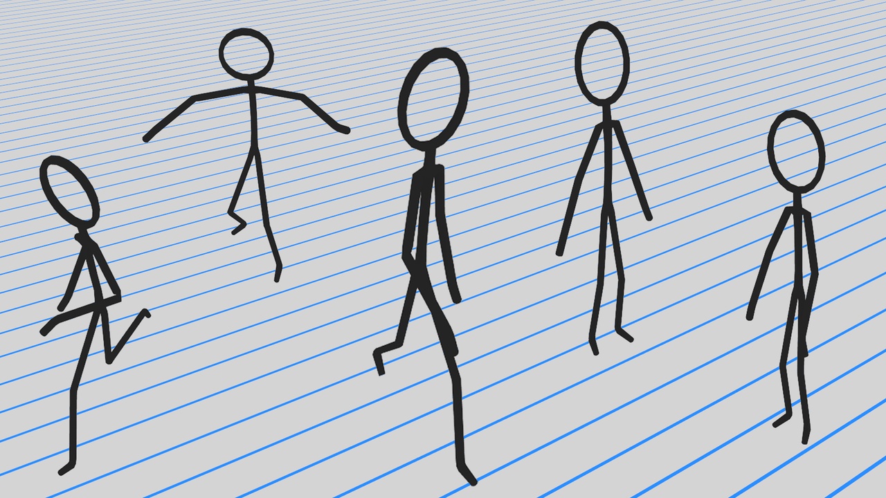 Media 1 for listing Base Mesh Pack - Draw Stickman (Rigged)