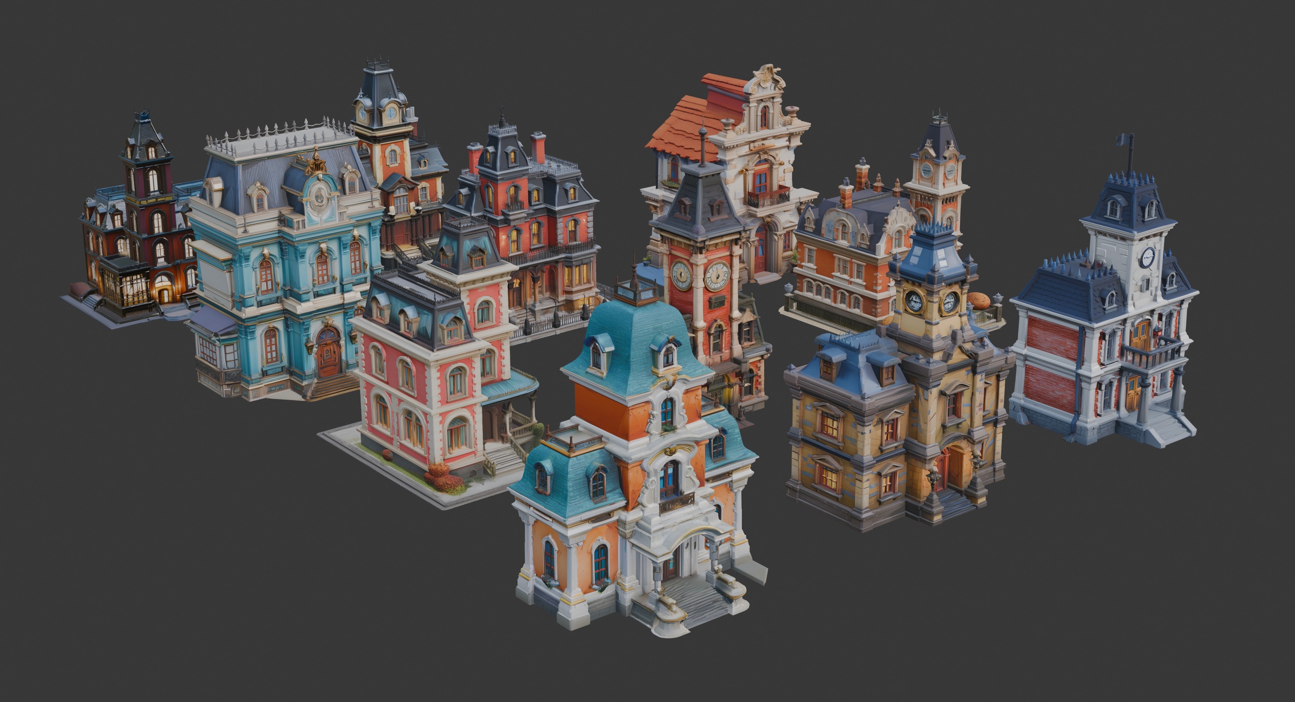Media 1 for listing Stylized Victorian Architecture Set