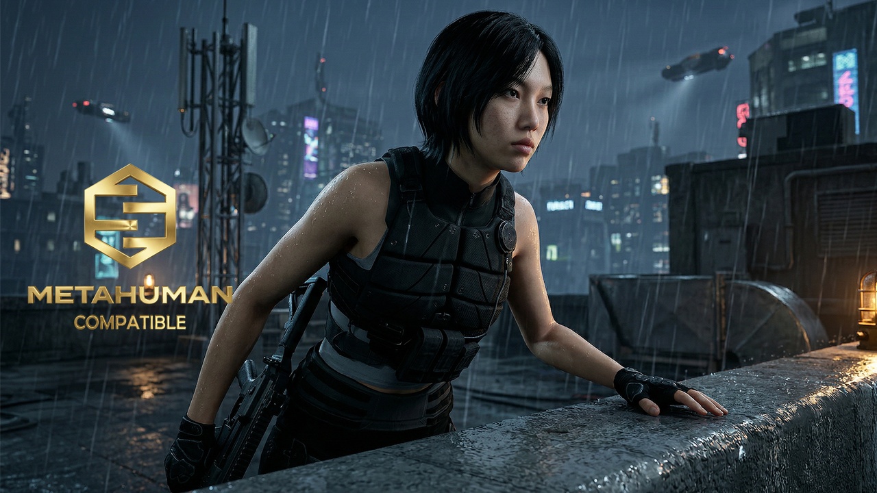 Media 1 for listing Stealth Tactical Crop Armor Set for Futuristic Urban Recon and Combat Roles