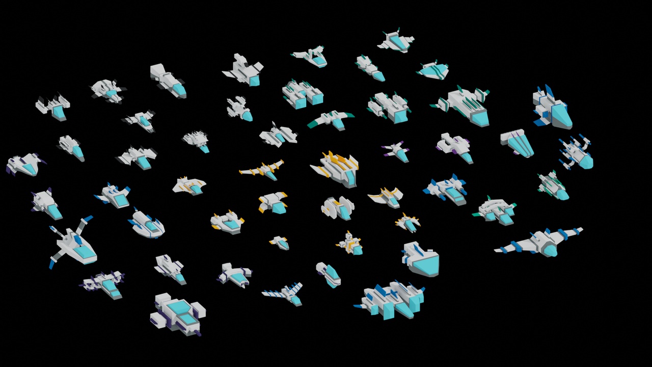 Media 1 for listing LOW POLY SPACESHIPS