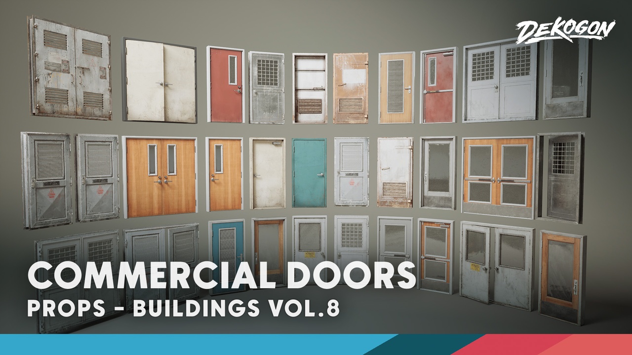 Mídia 1 do anúncio Buildings VOL.8 - Commercial Doors (Nanite & Low Poly)