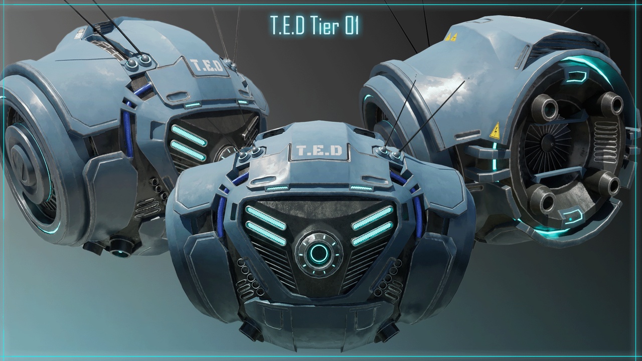 Media 1 for listing Technical Escort Drone  (T.E.D) Sci-Fi Asset Pack