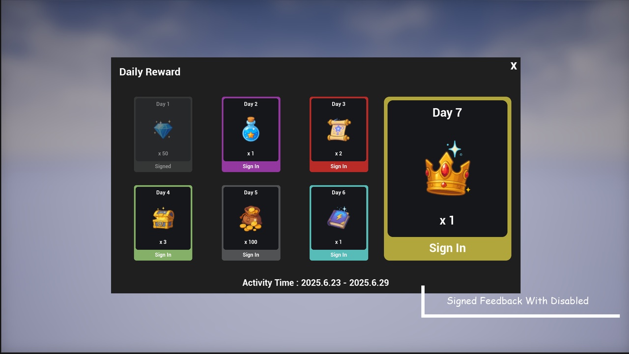 Media 1 for listing Daily Sign Rewards