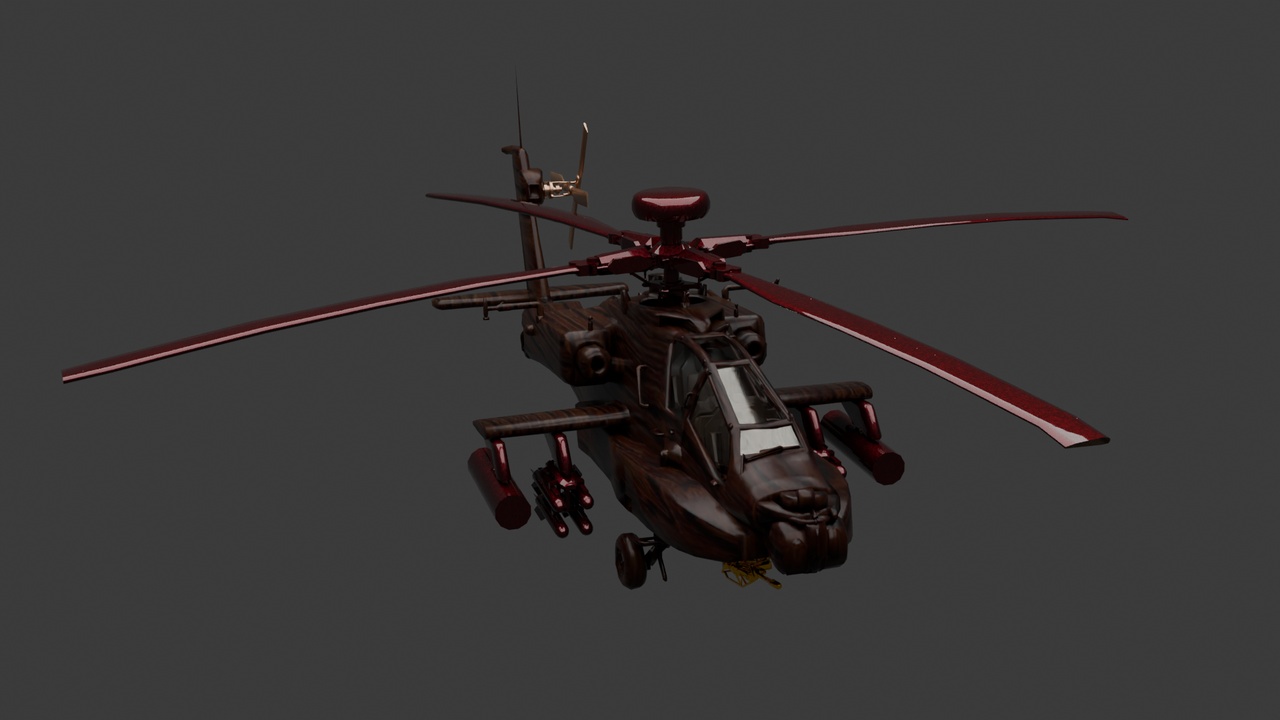 Media 1 for listing Chinese Wooden Toy Helicopter 3D Model