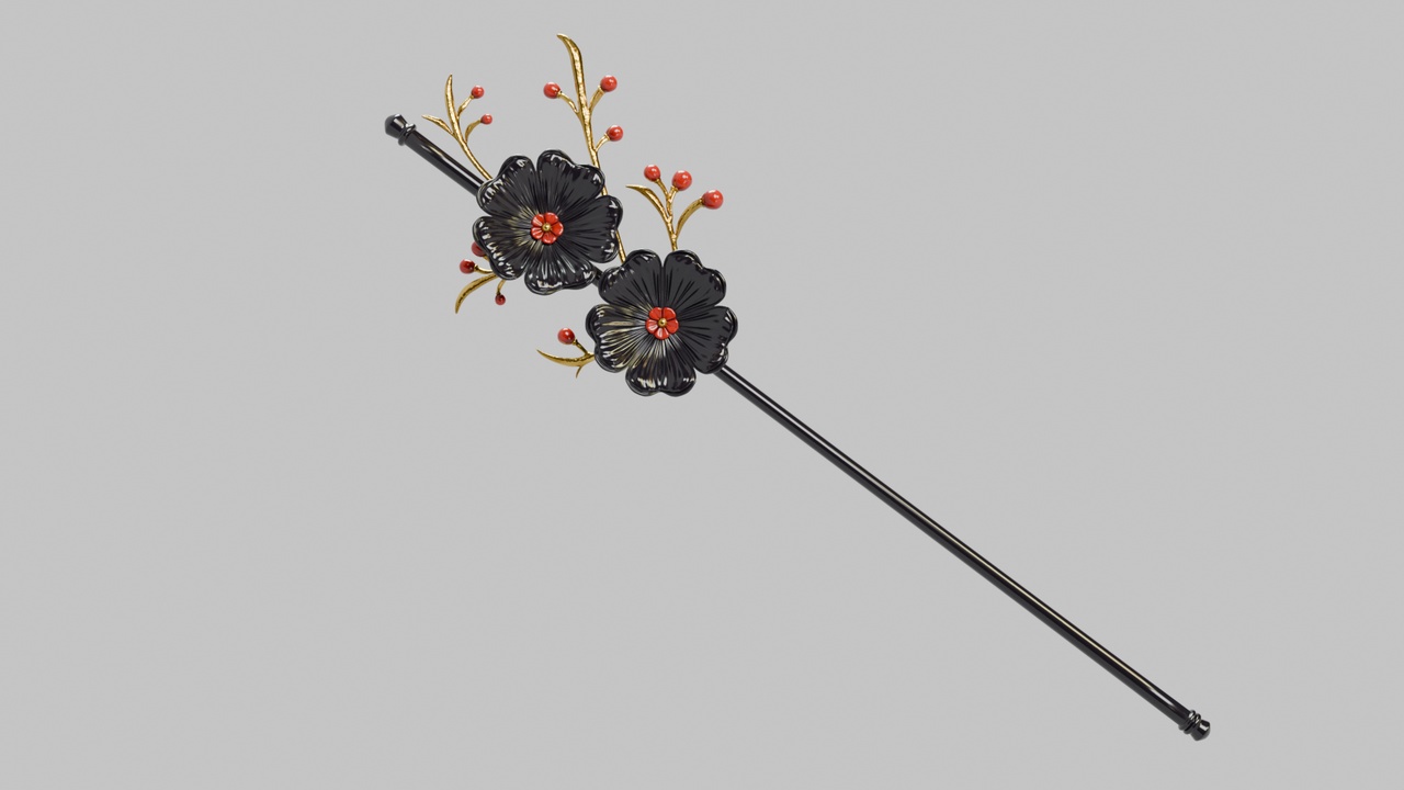 Media 1 for listing Elegant Japanese Hairpin (Kanzashi)