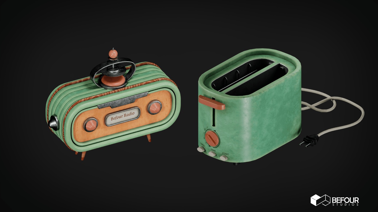 Media 1 for listing Retro Radio and Toaster