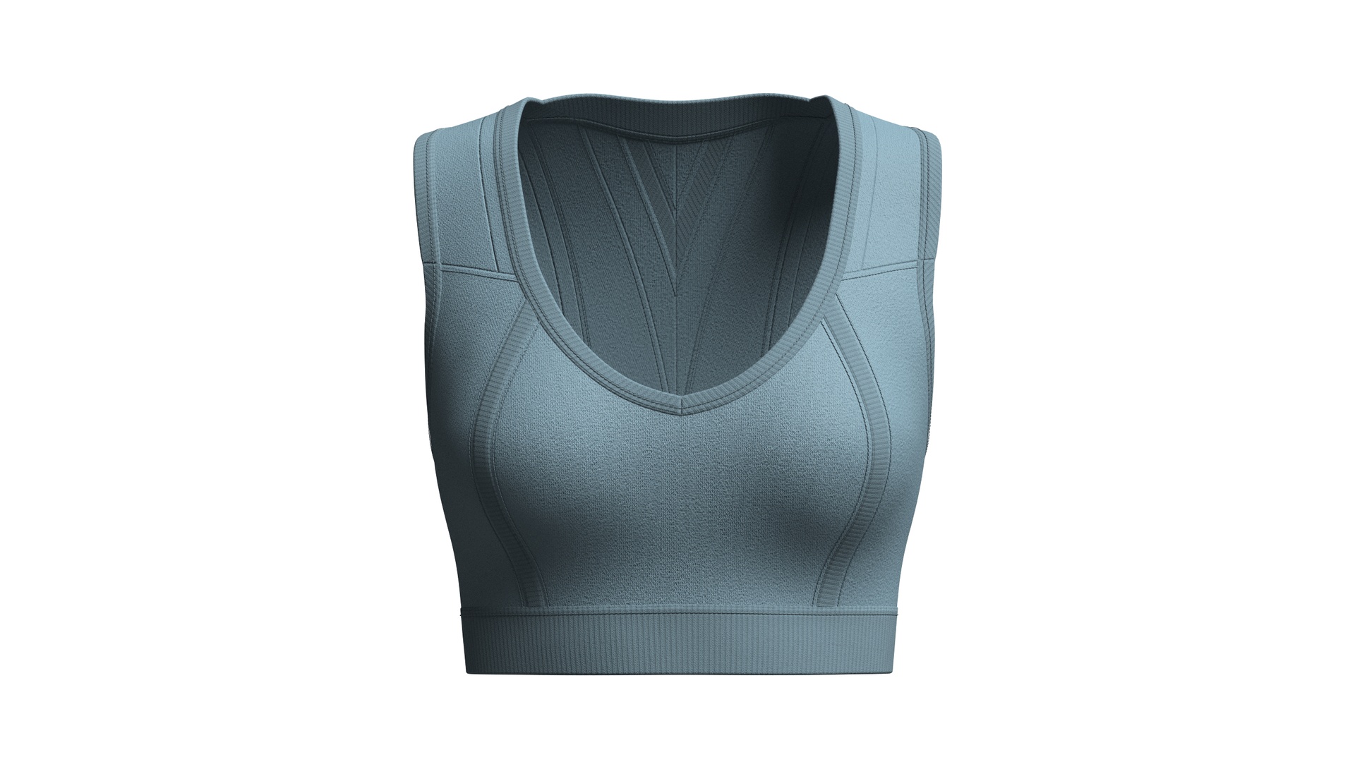 Media 1 for listing Girls V-Neck Sports Crop Top | High Poly