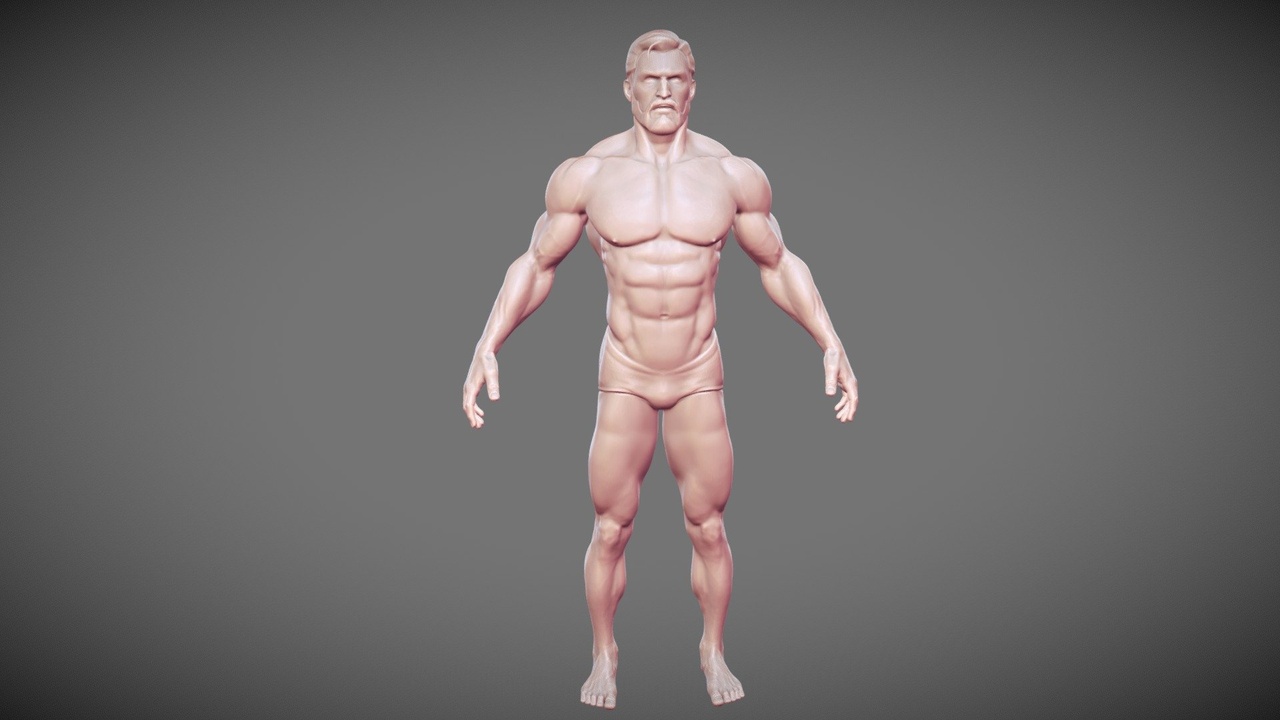 Media 1 for listing Realistic Male Base Mesh