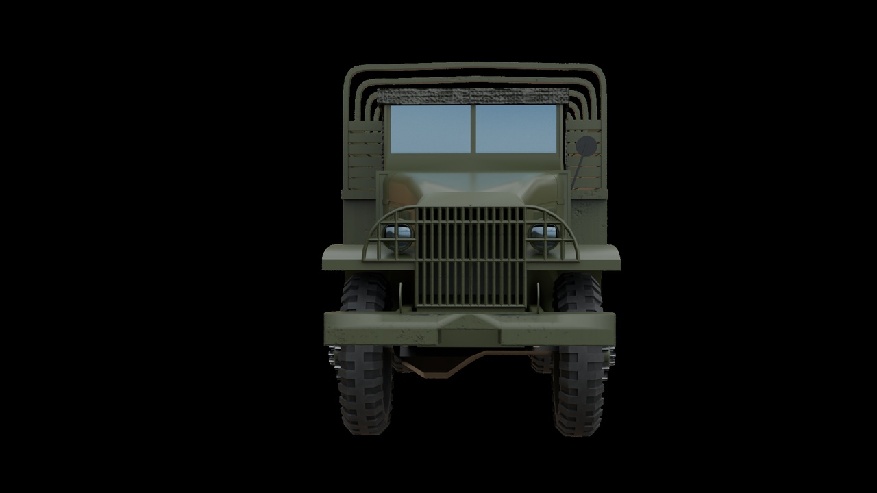 Media 1 for listing GMC CCKW WWII Military Cargo Truck High Quality 3D Model