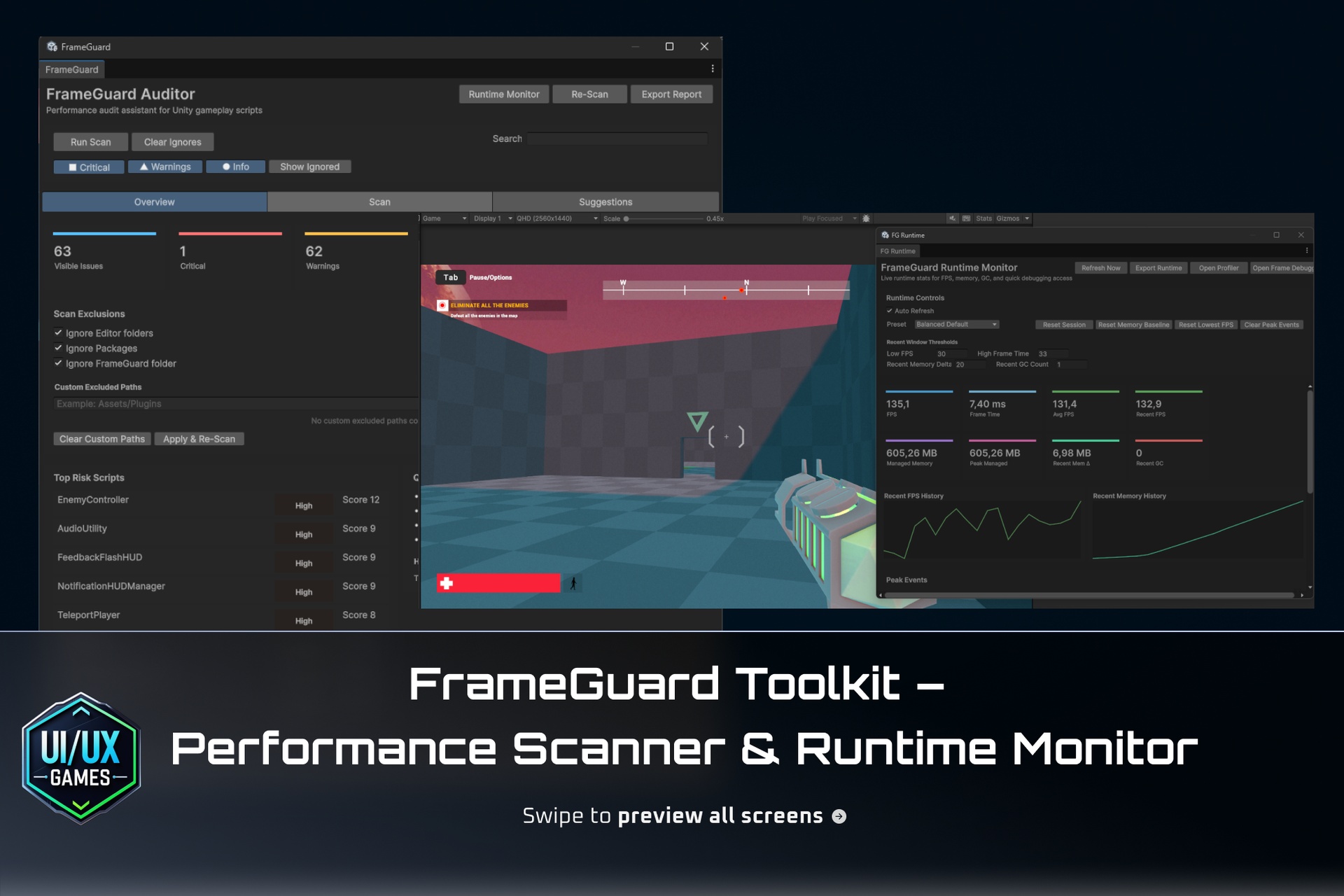 Media 1 for listing FrameGuard Toolkit – Performance Scanner & Runtime Monitor