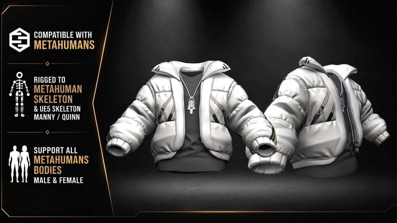 Media 1 for listing MetaHuman Puffer Jacket-MHPKG