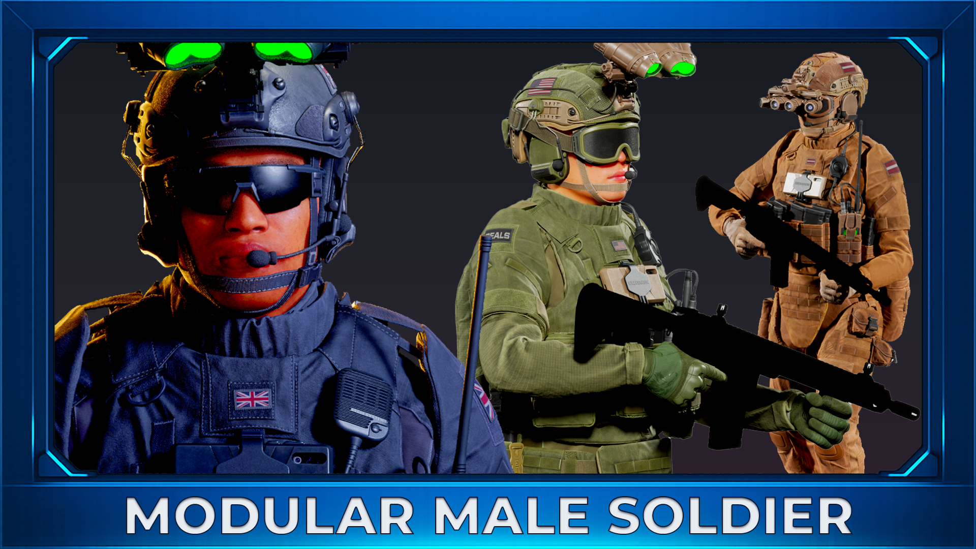 Modular Male Soldier Pack | Fab