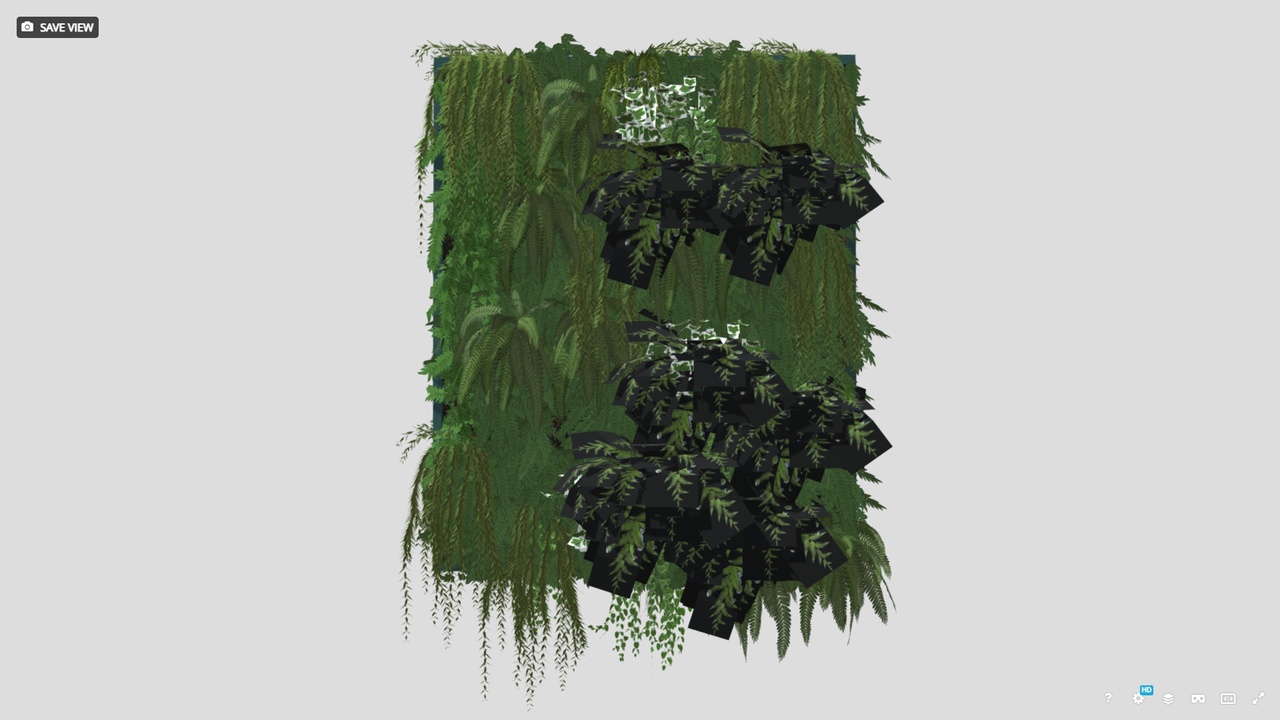 Media 1 for listing High Precision Ivy Plant Green Wall 3D model 02