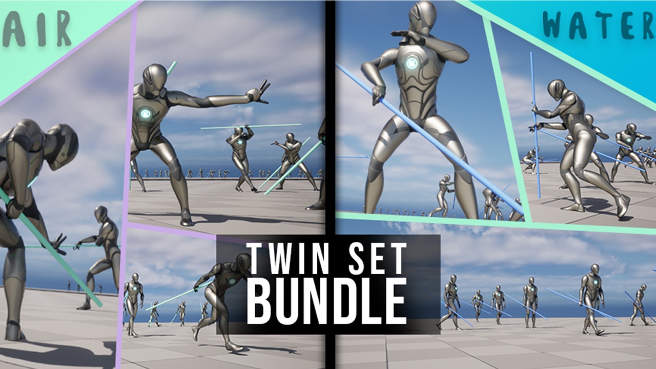 Media 1 for listing TWIN SET BUNDLE: Mage Staff - Water & Air