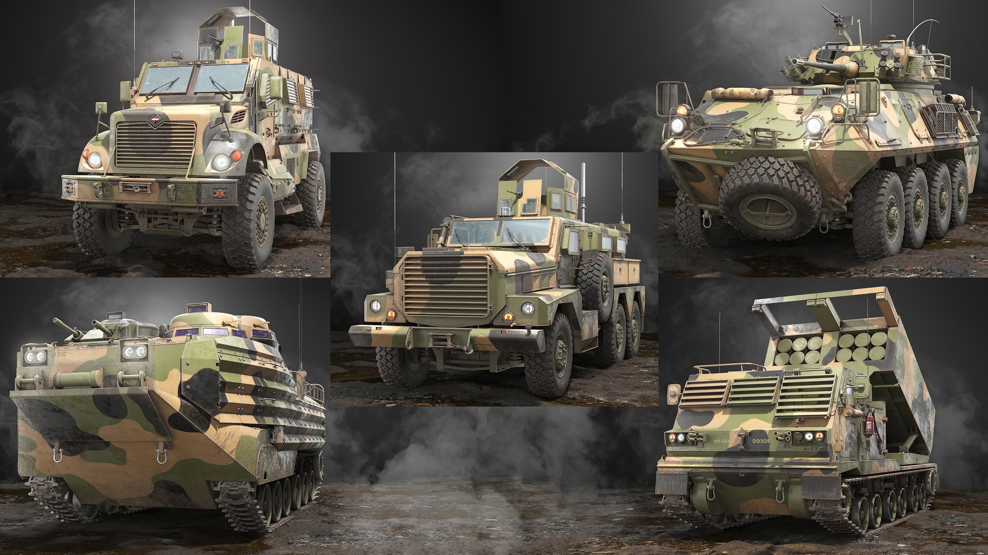 Media 1 for listing American wheeled and tracked military vehicles 5 in 1 PBR