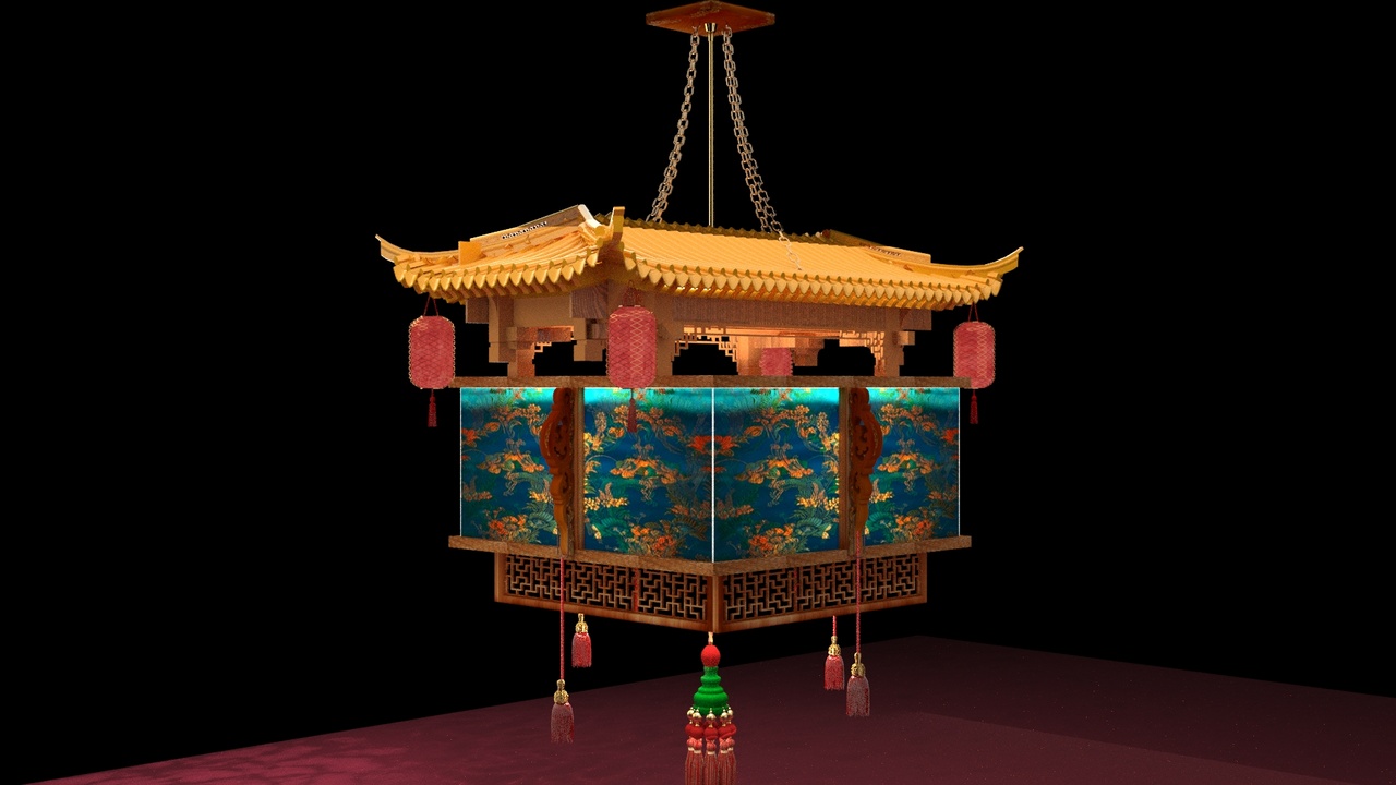 Media 1 for listing Chinese Palace House Lantern 3D Model