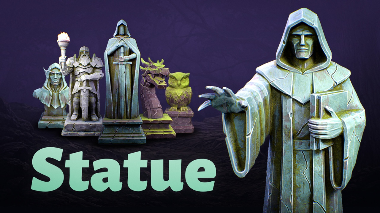 Media 1 for listing Stylized statue pack
