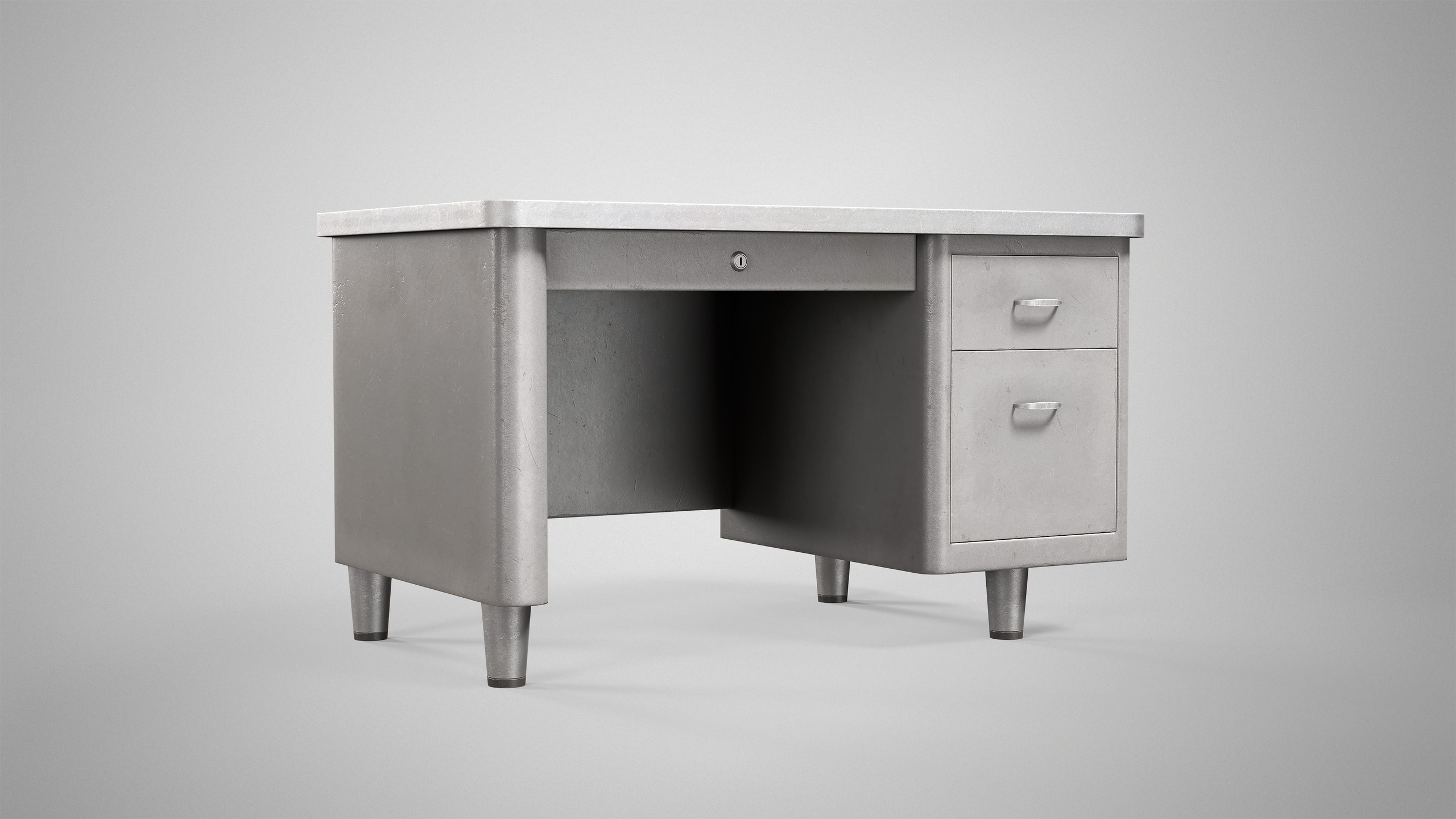 Media 1 for listing Retro Office Table - Vintage Office Desk Gameready AAA Low-poly 3D model