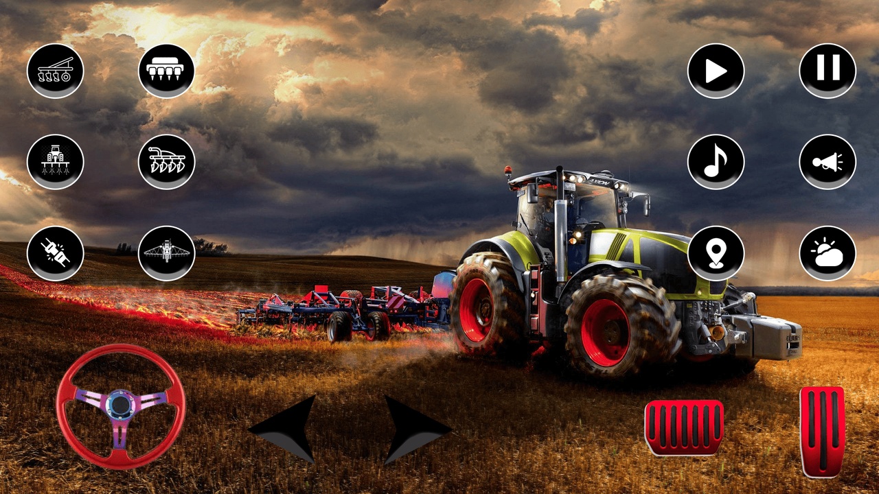 Tractor Farming Simulation Game UI Pack – Agriculture & Driving HUD | Fab