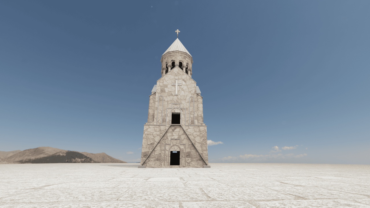 Media 1 for listing Ancient monastery Ancient church Low-poly 3D model