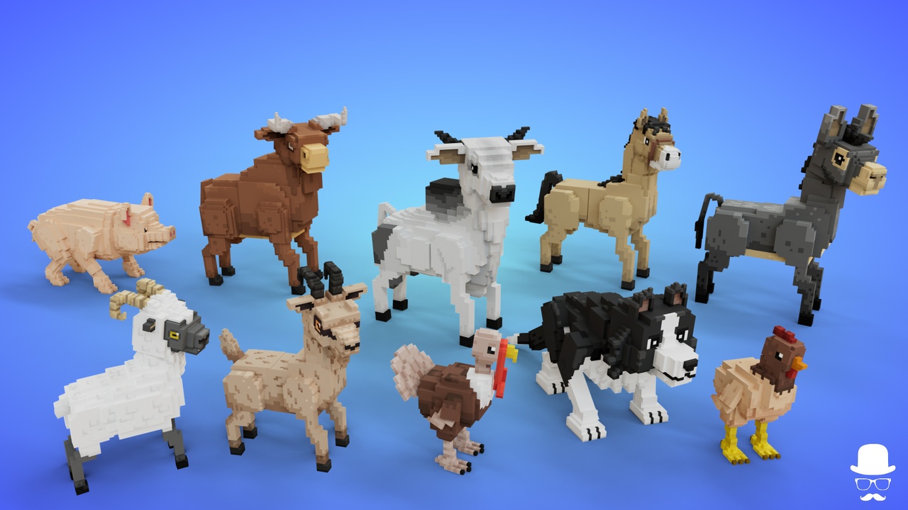 Media 1 for listing Voxel Farm Animals Pack