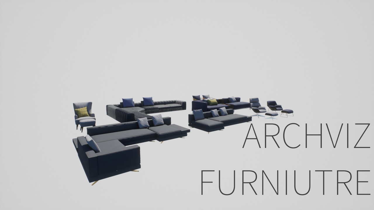 出品Archviz Seating Setのメディア1