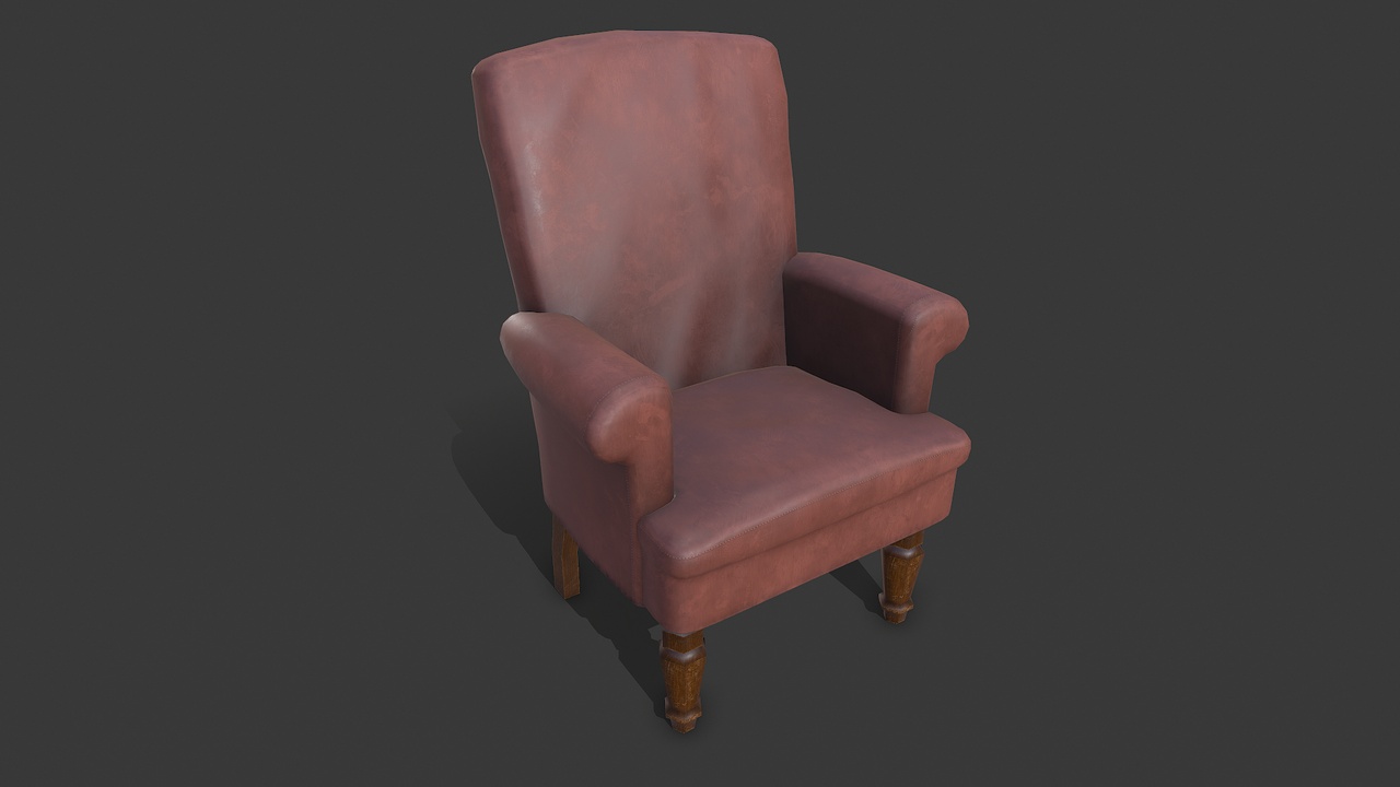 Media 1 for listing Old Armchair Low-poly PBR