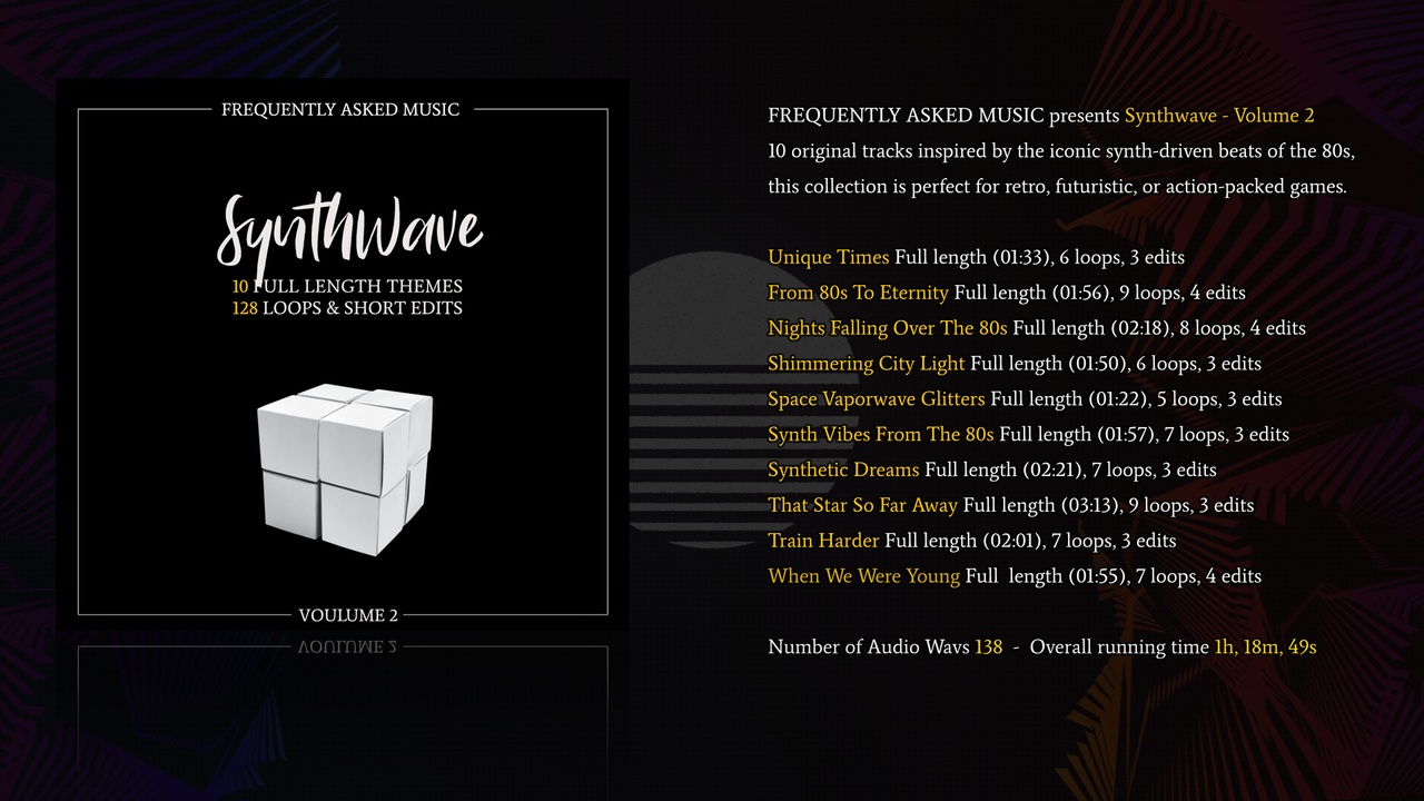 Media 1 for listing Synthwave - Volume 2