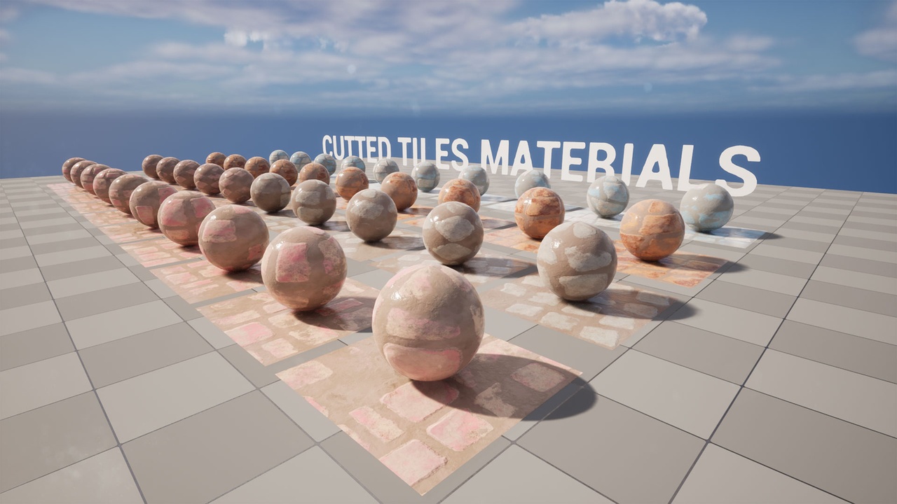 Media 1 for listing Cutted Tiles Materials | UE | HDRP Unity