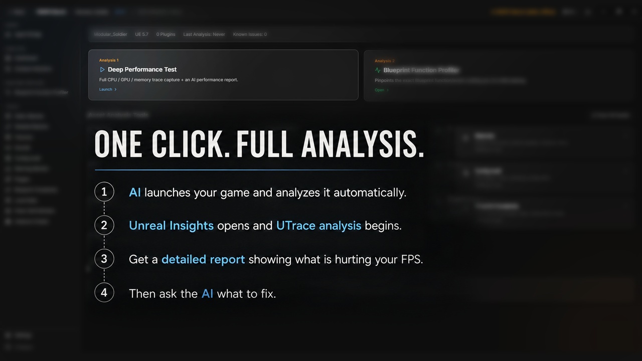 Media 1 for listing Rigipo Bench - AI Developer and Optimization Toolkit (Unreal Copilot & MCP)