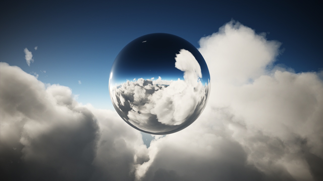 商品 Fluffy Cloudscape at Noon 的媒体 1