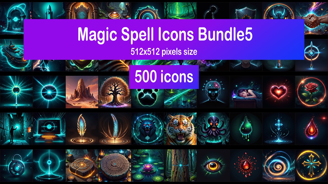 Media 1 for listing Magic Spell Icons Bundle5