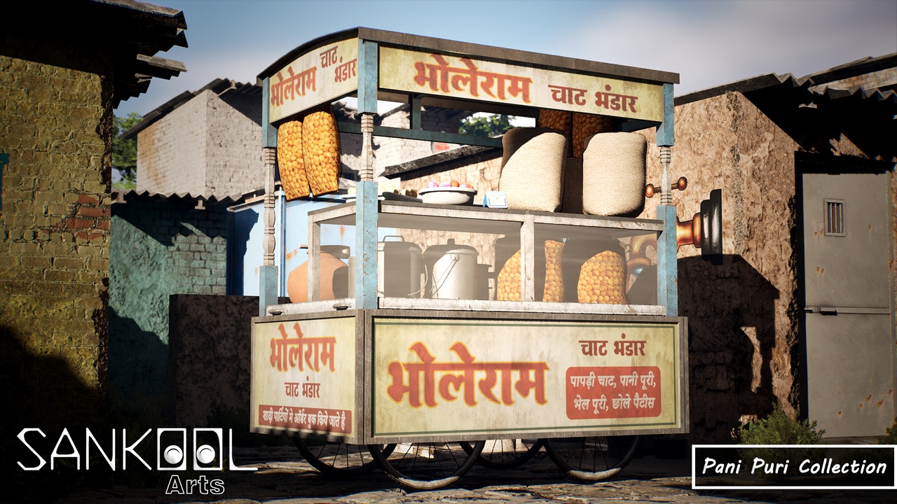 Media 1 for listing Pani Puri Collection - Gameready Model (For Unreal Engine Only)