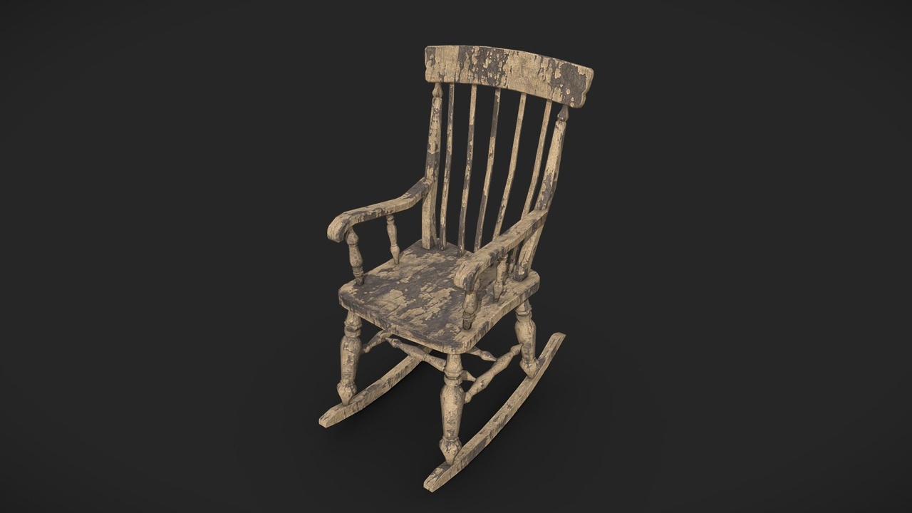 Media 1 for listing Old Rocking Chair Low-poly