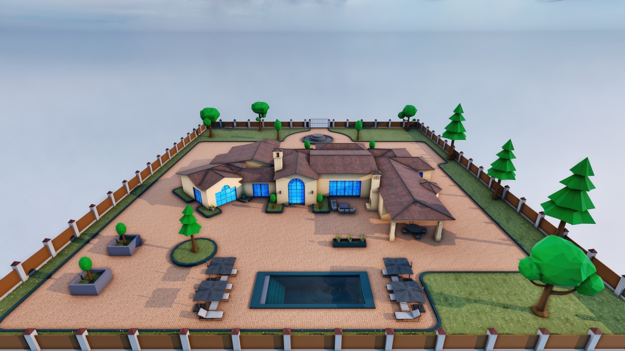 Media 1 for listing Californian Italian Luxury House Mansion Low Poly Vol.2 [Desktop & Mobile]