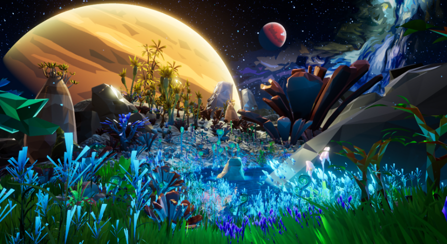 Poly Style Low Poly Alien Planet Fantasy Environment | Fab