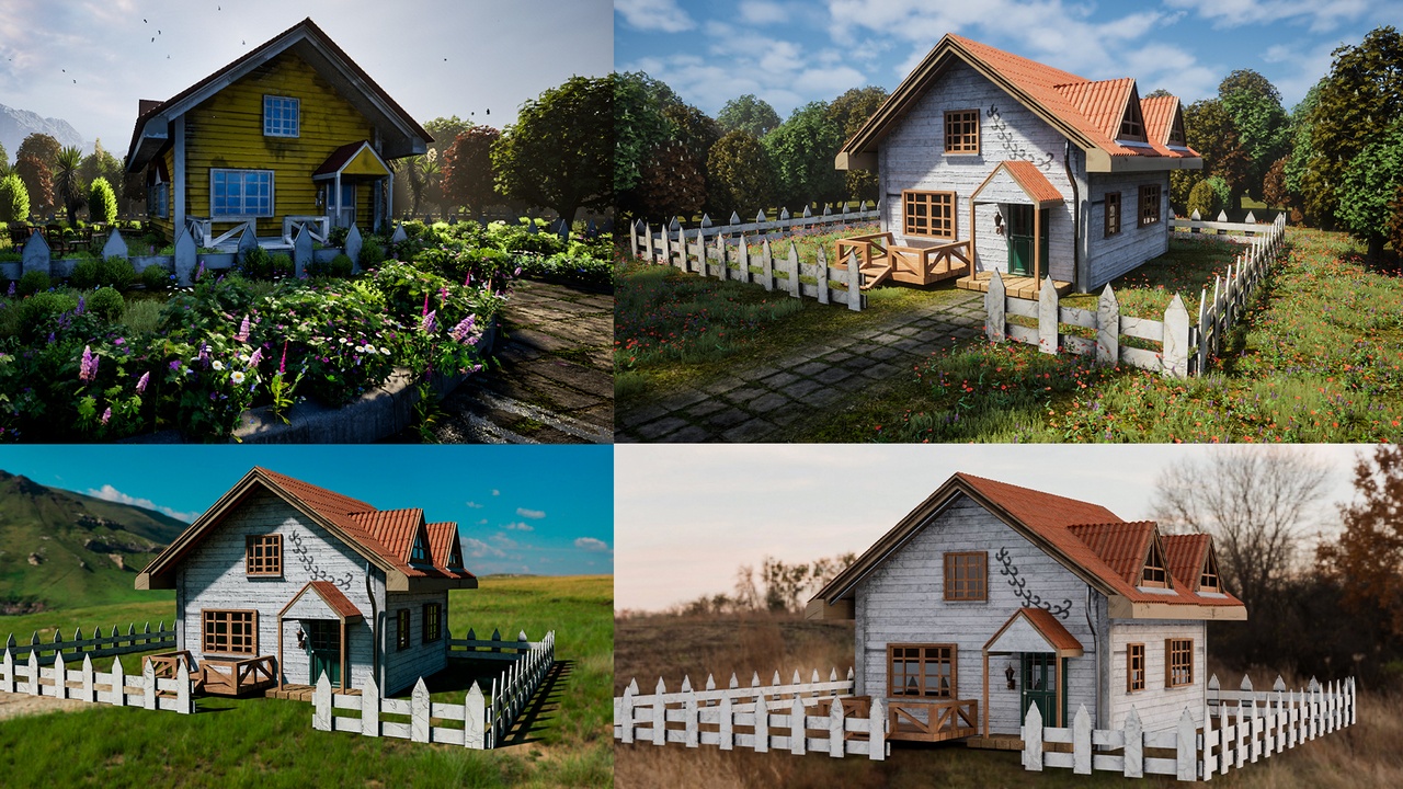 Media 1 for listing Wooden House 3D Asset