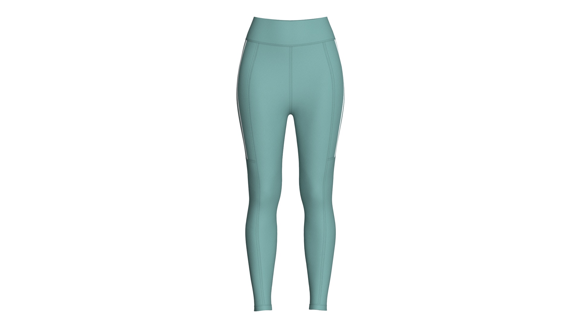 Media 1 for listing Girls High - Waisted Double Stripe Leggings | High Poly